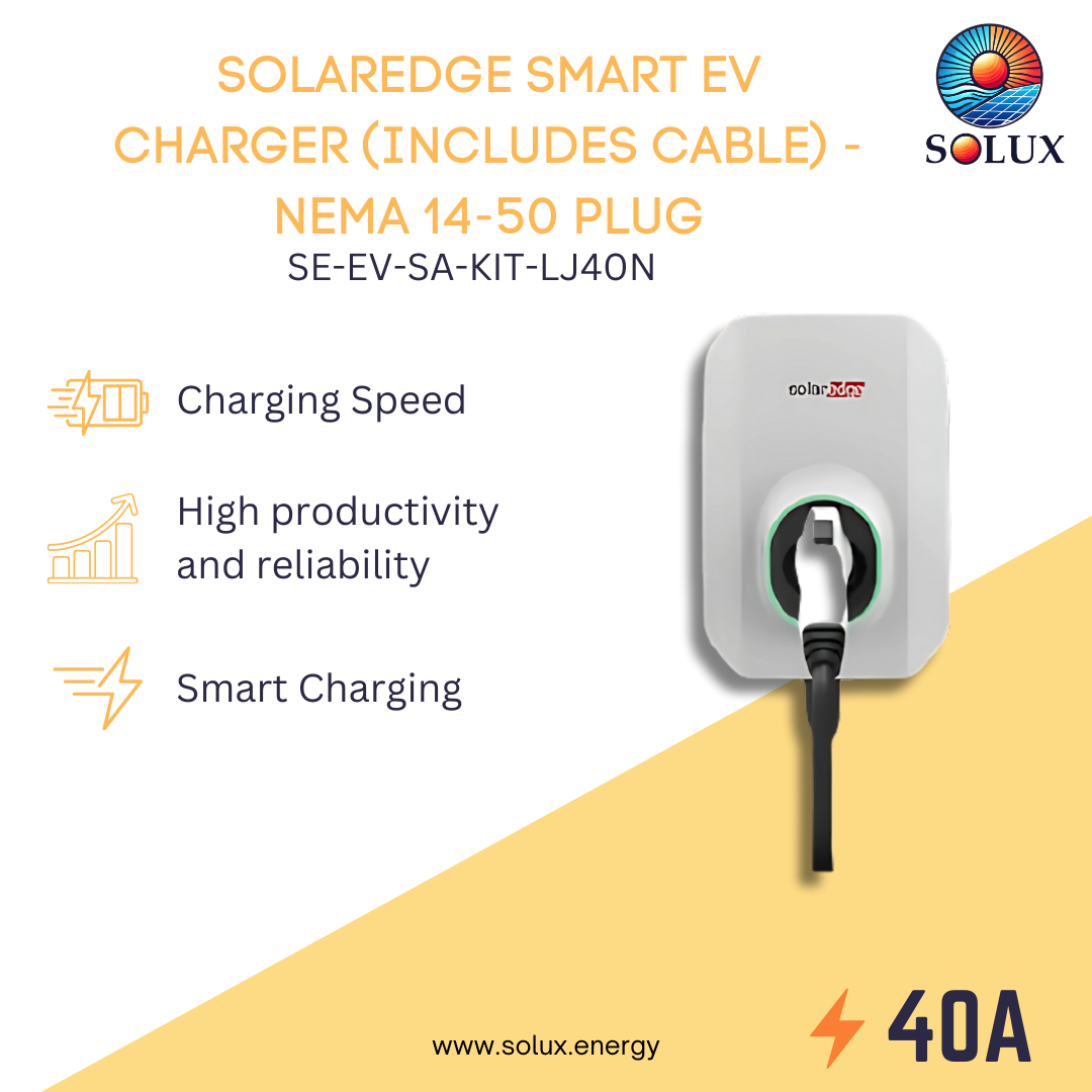 This is an image of SolarEdge EV Charger (includes cable) - NEMA 14-50 Plug